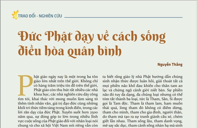 Tap chi nghien cuu phat hoc So thang 9.2017 Duc Phat day ve cach song dieu hoa quan binh 1