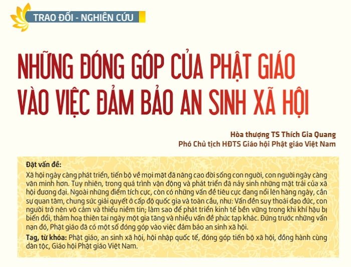 Tap chi nghien cuu phat hoc So thang 1.2021 Nhung dong gop cua PG vao viec an sinh xa hoi 1