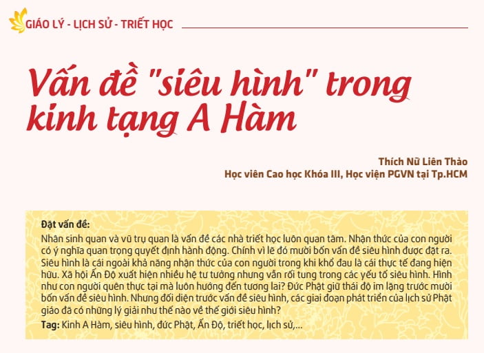 Tap chi Nghien cuu Phat hoc So thang 9.2021 Van de sieu hinh trong kinh tang A Ham 1