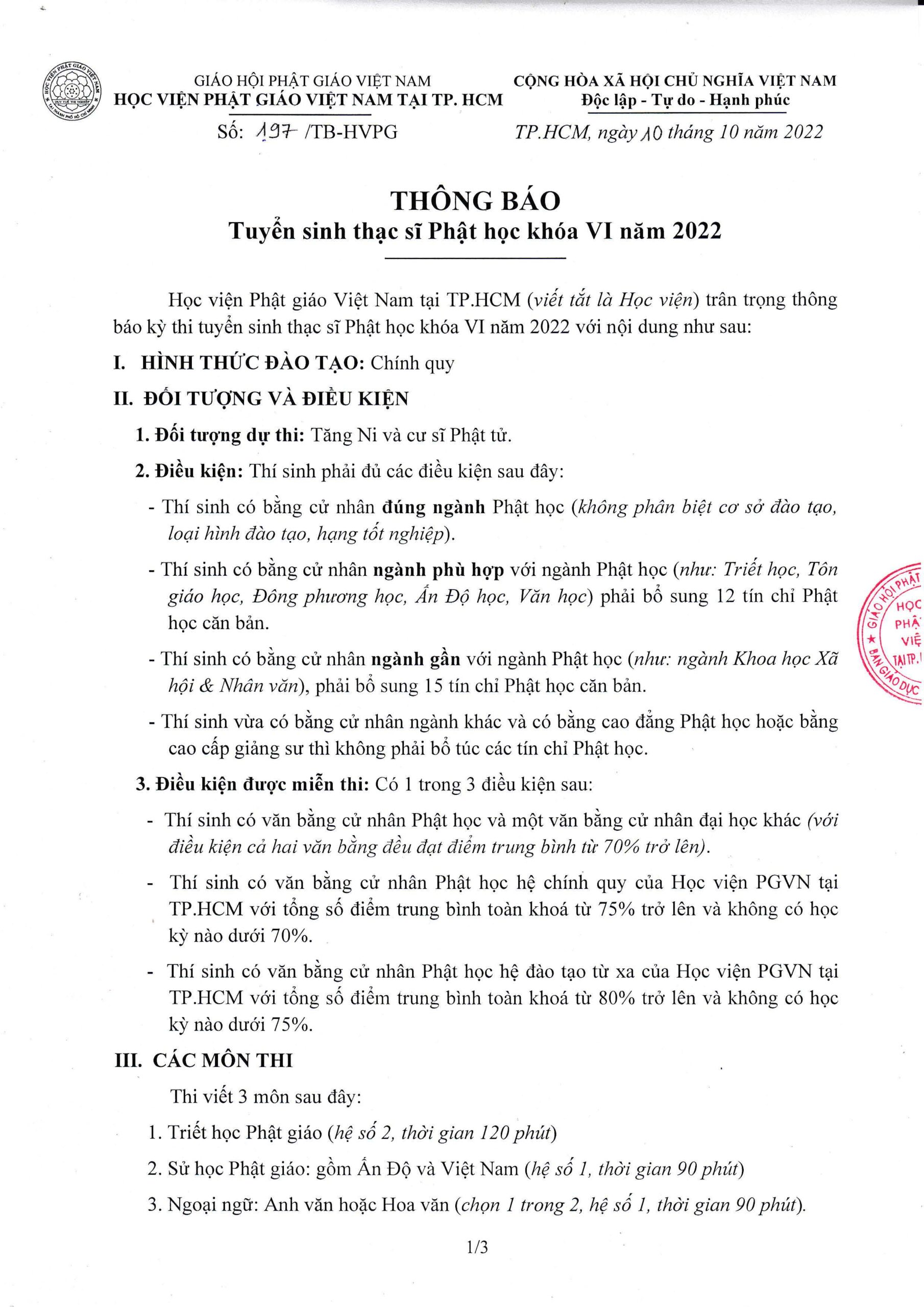 tapchinghiencuuphathoc.vn Thong bao tuyen sinh Thac si HVPGVN tai TpHCM Page 1 scaled