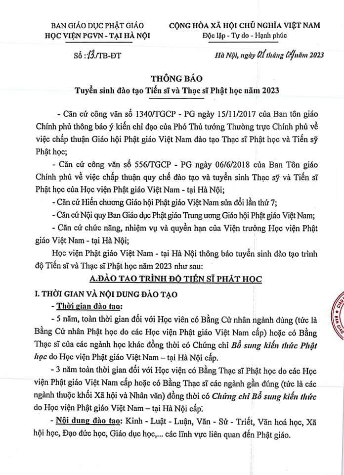 Tap Chi Nghien Cuu Phat Hoc Tuyen Sinh Tien Si Thac Si Phat Hoc Nam 2023 1